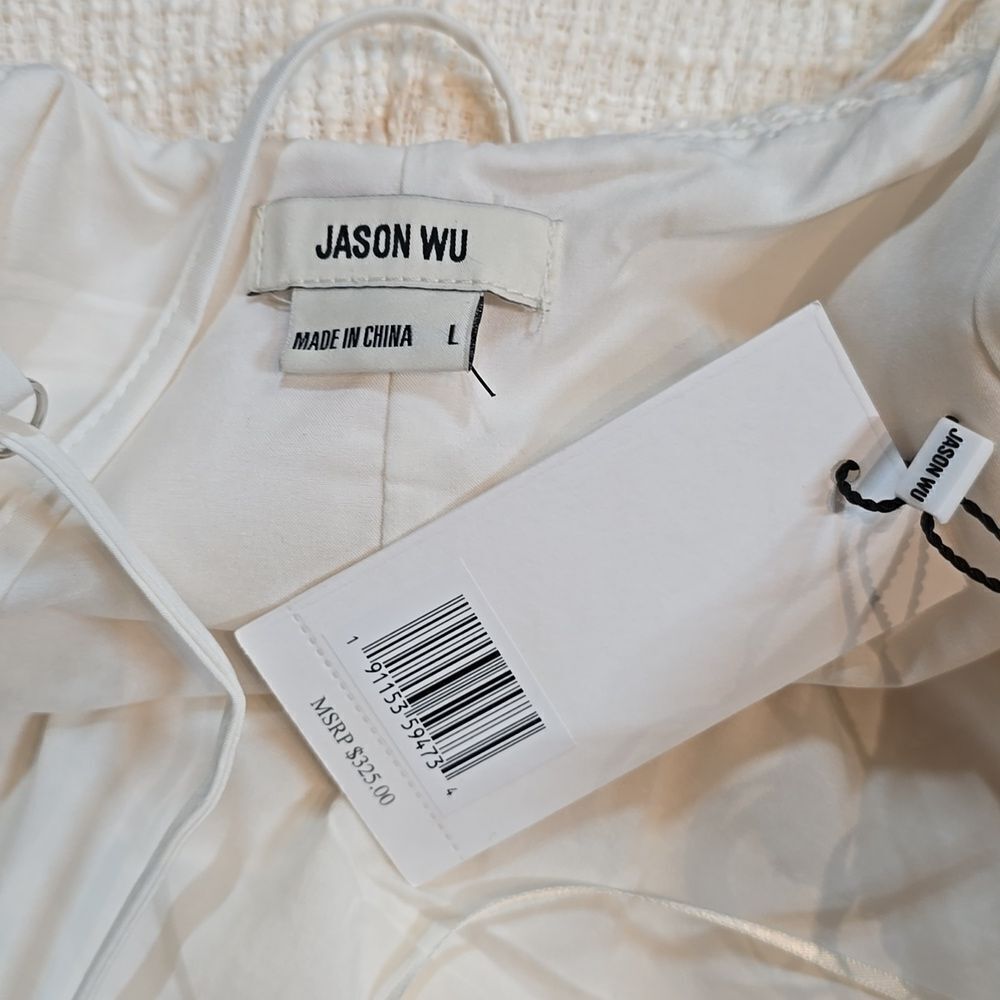 Jason Wu Textured Halter Pearl Strand Mini Dress - Picture 13 of 16